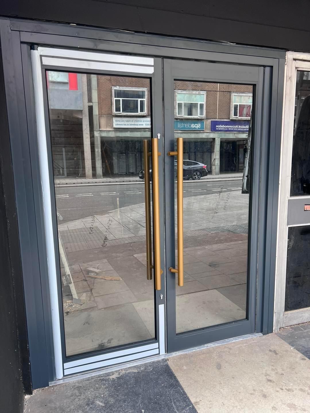 Automatic and manual entrance doors